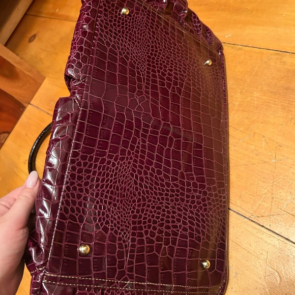 Faux Leather Purple Oversize Bag - Picture 2 of 4